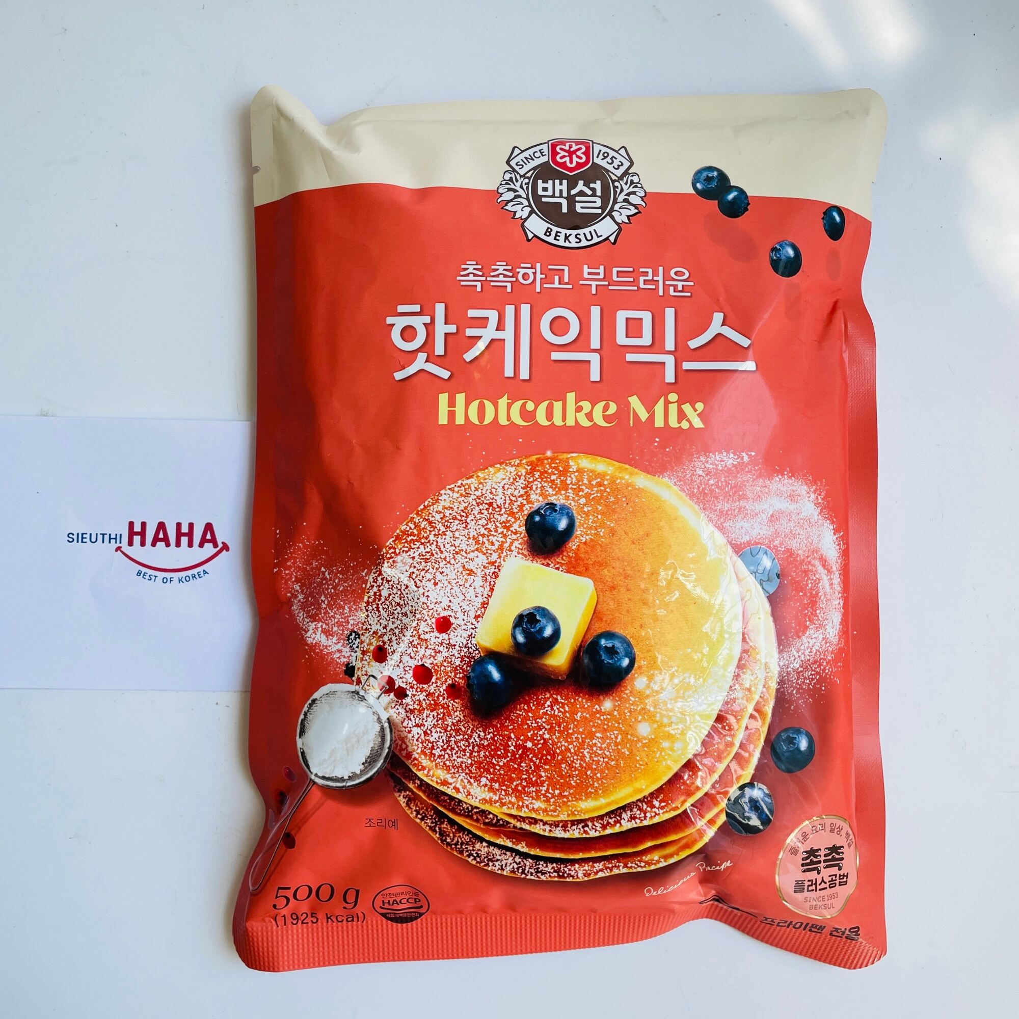 DATE 02.2024 Bột bánh pancake hàn quốc cho bé CJ BEKSUL KOREAN HOTCAKE MIX