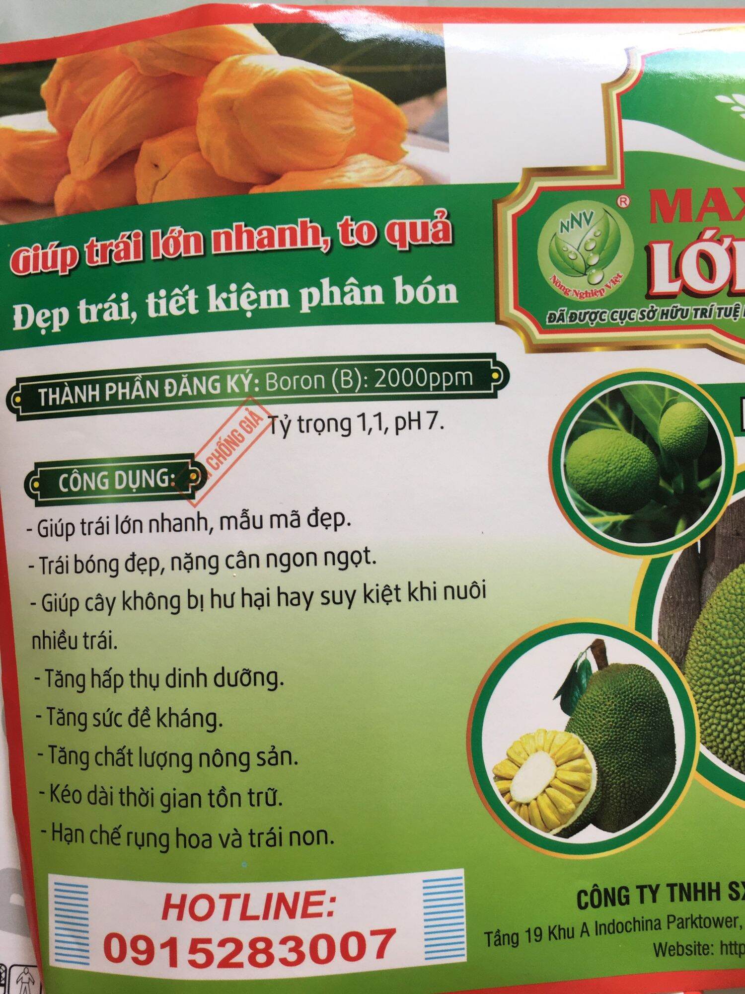 PHÂN BÓN MAX FRUIT LỚN TRÁI MÍT - XÔ 20KG.