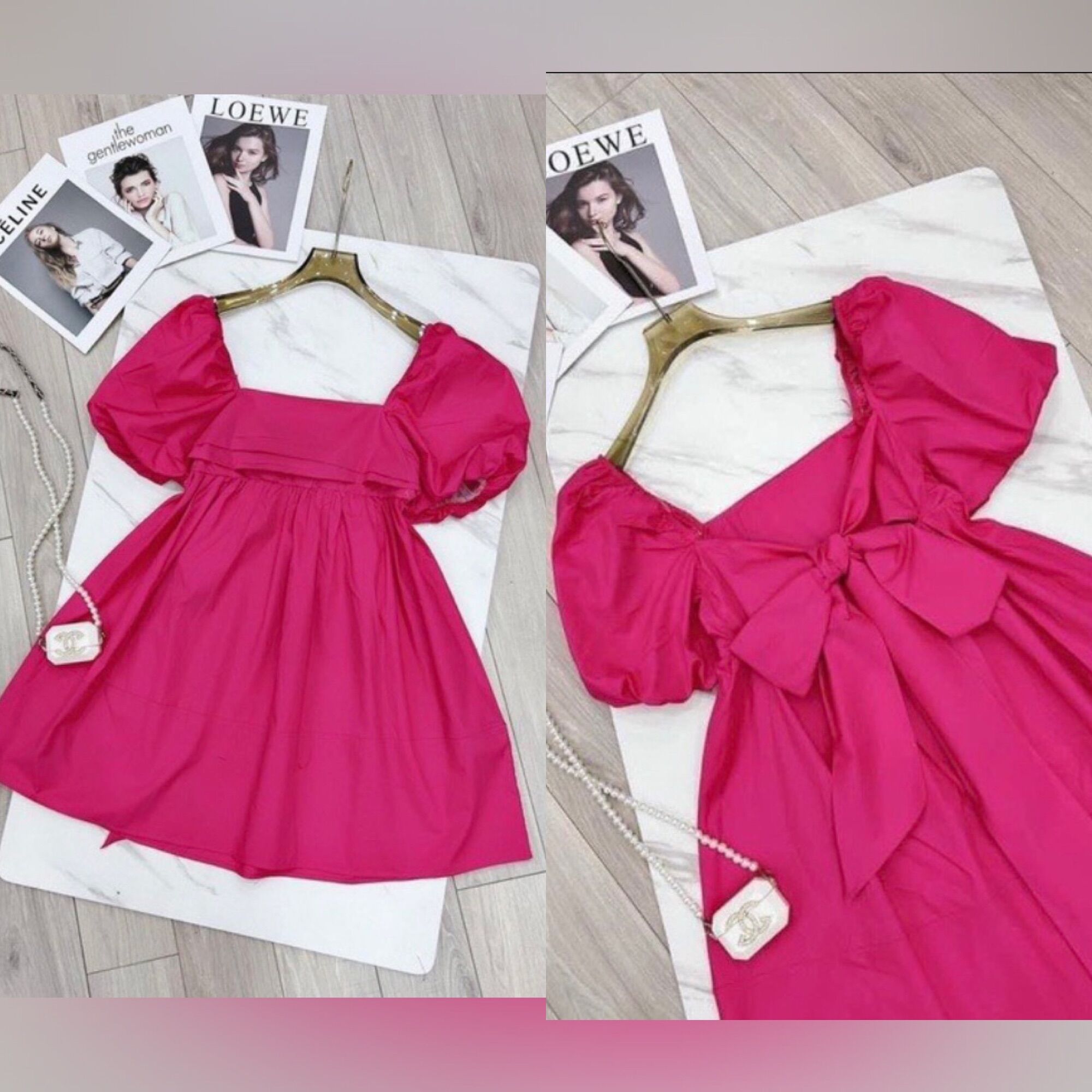 [Bigsize 65-85kg] Đầm baby doll cột nơ lưng