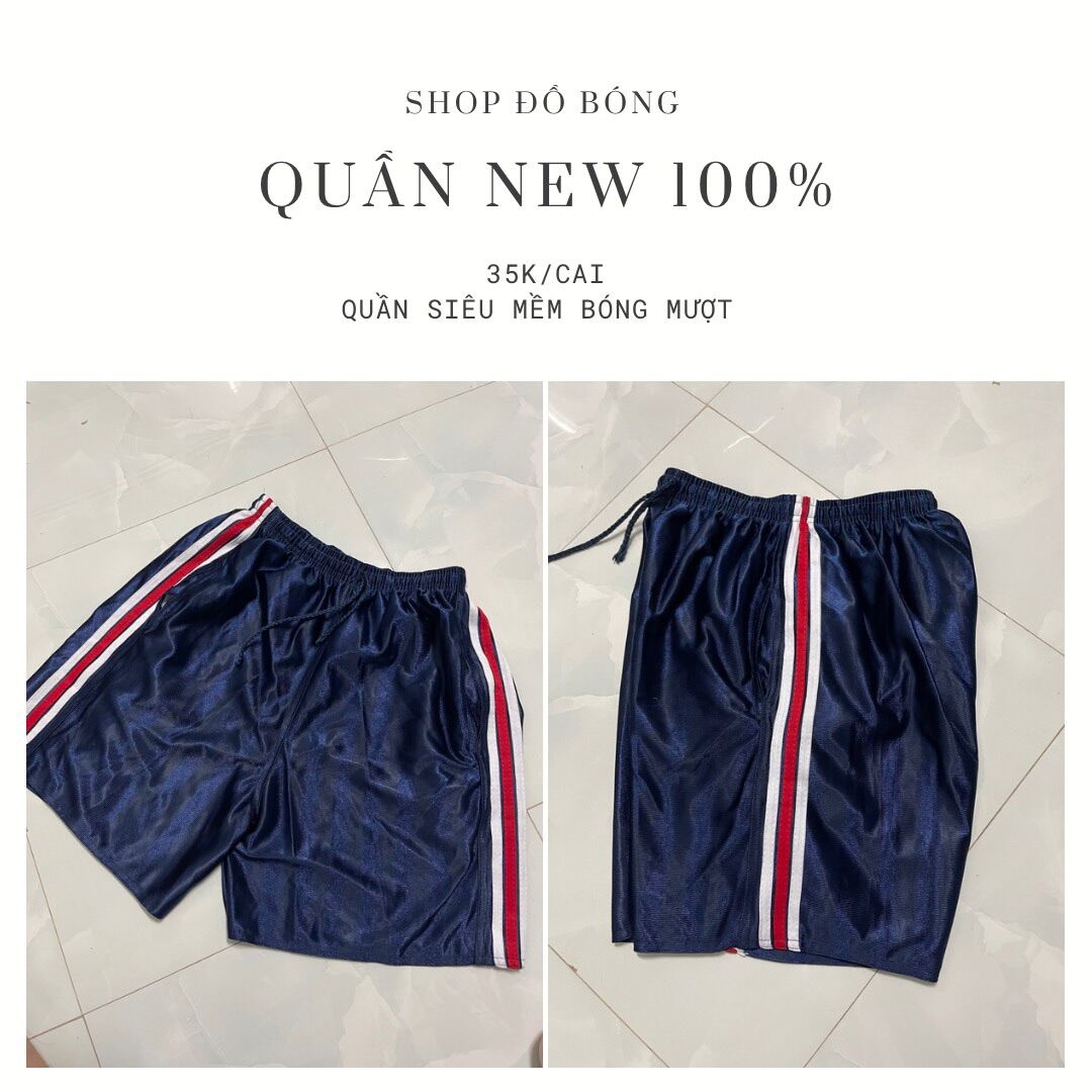 Quần thun bóng màu xanh 2 sọc