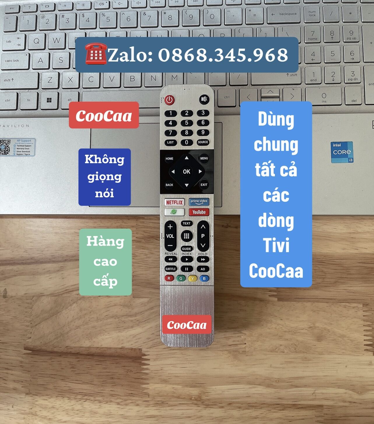 Điều khiển Tivi Coocaa đa năng không giọng nói