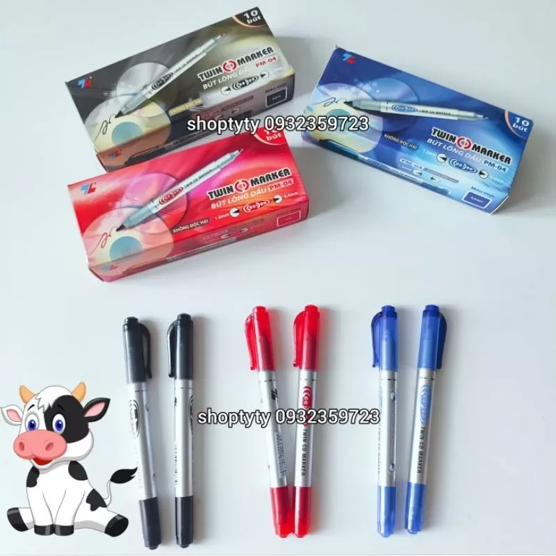 Hộp 10 cây bút/viết lông dầu pm-04hàng xịn