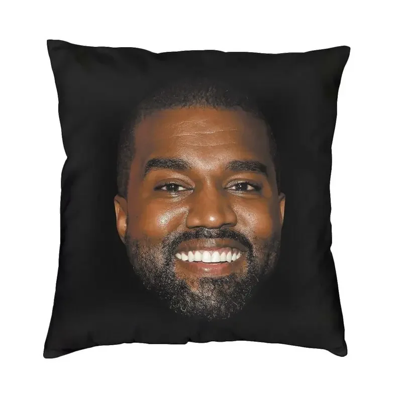 50X50 Cm Ngộ Nghĩnh Kanye West Meme Đệm Polyester Mềm Có Dây Kéo Cho Ghế Sofa Ô Tô Trang Trí Áo Gối 