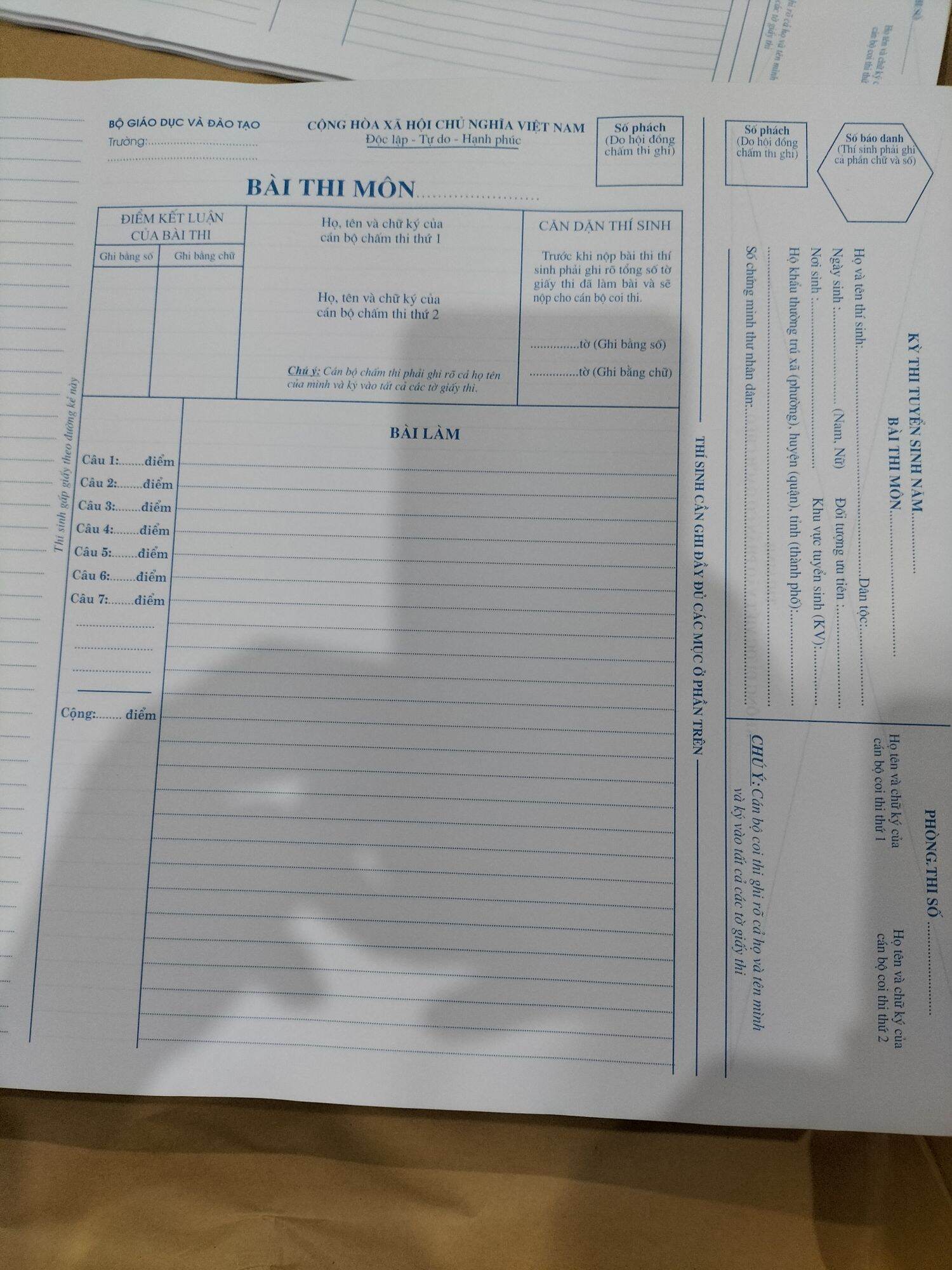 Giấy thi a3 (100 tờ) -0974009169