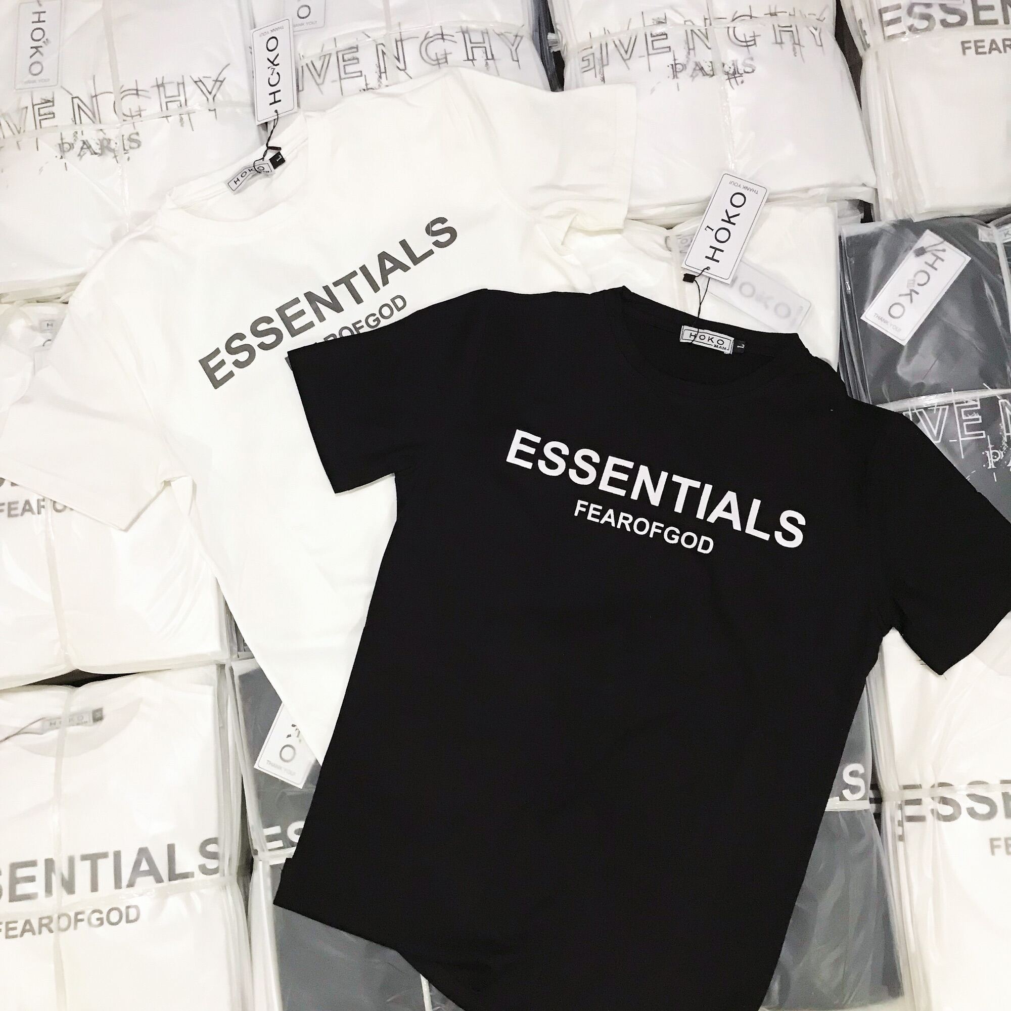 Áo thun nam cổ tròn in ESENTIALS vải cotton mát form ôm body, áo phông nam tay ngắn áo cộc tay quà tặng bạn trai