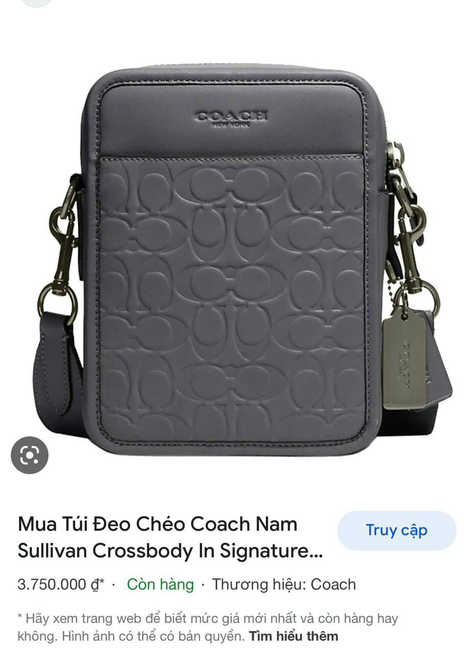 Túi COAC.H Sullivan Crossbody đeo chéo sang xịn