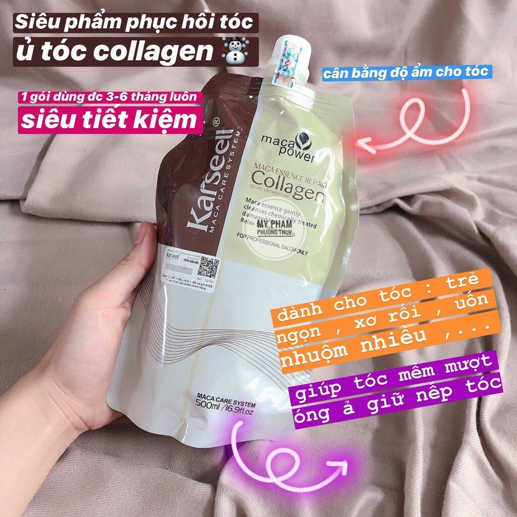[Hàng Chuẩn] Ủ Tóc Collagen Karseell 500ML _ Mềm Mượt , Phục Hồi Tóc