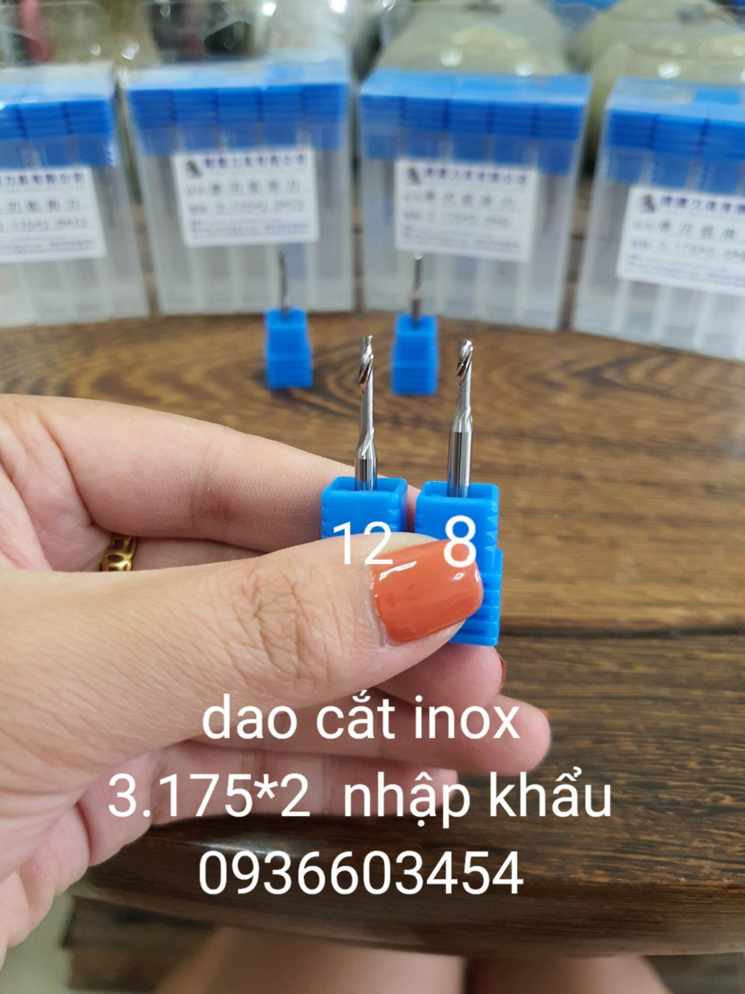 Mũi cắt hợp kim, mũi cắt cnc, mũi 1 me xoắn 3.175*2 hàng nhập khẩu