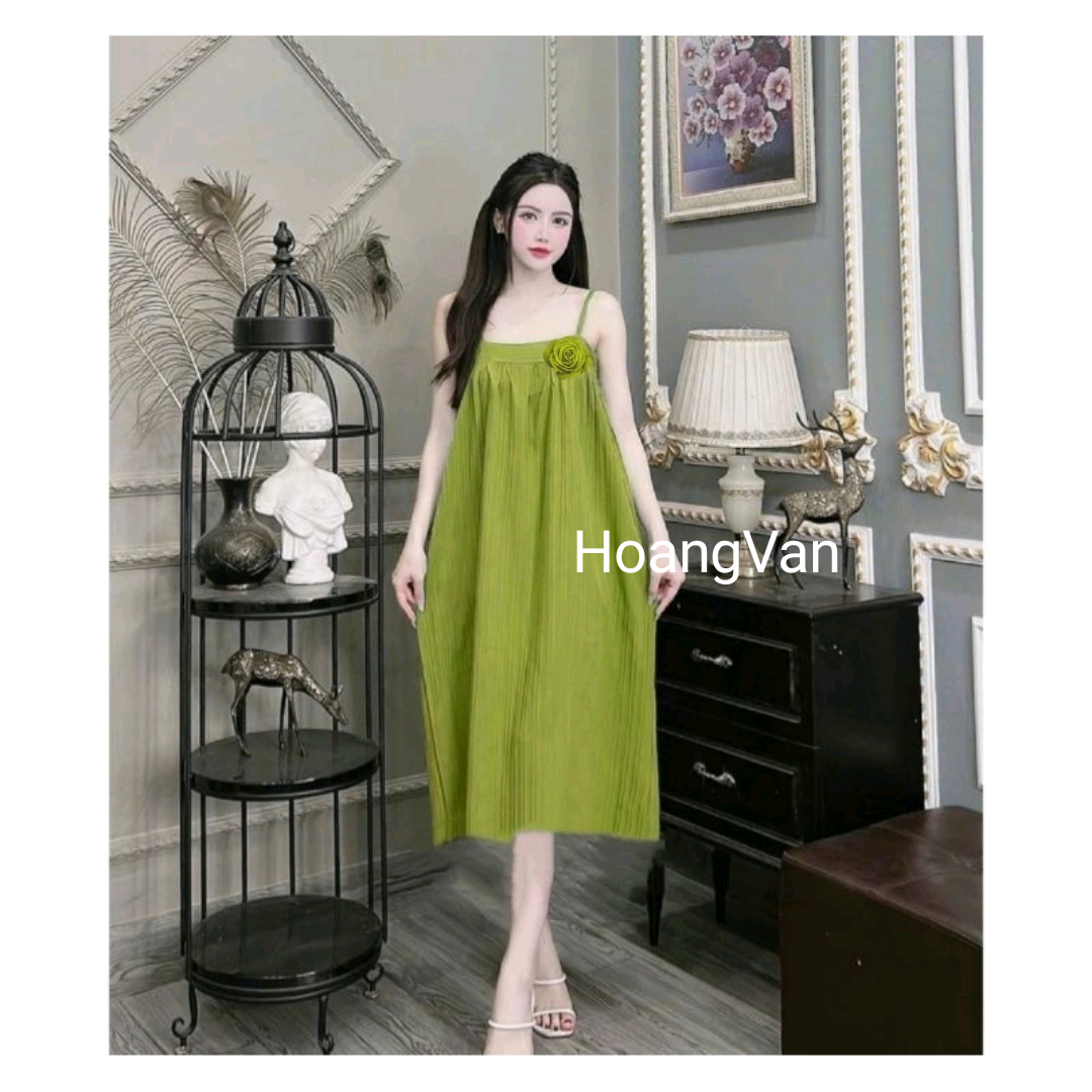 Đầm Ngủ 2 Dây  Cho Nữ Chất Lụa Hàn Châu Mát Mẻ  - M70
