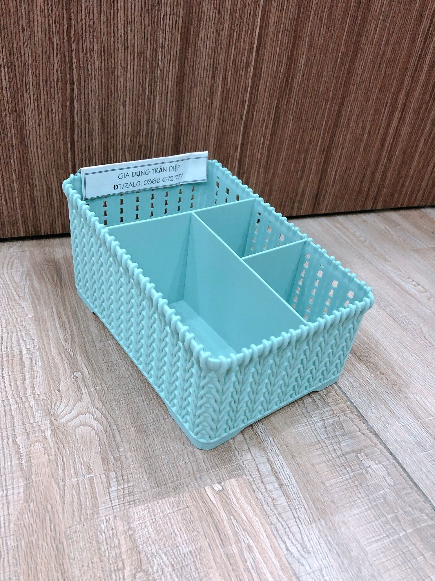 Khay nhựa 4 ngăn đan cao cấp 233