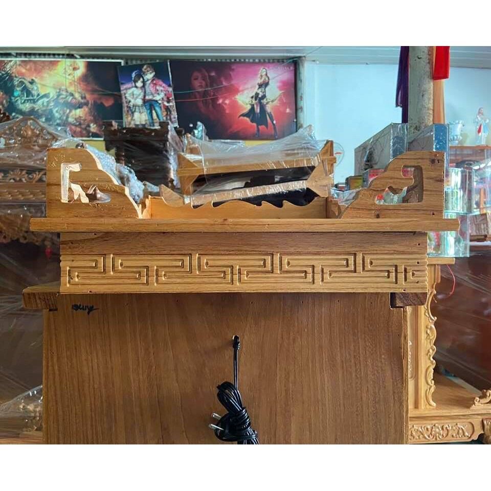 Bàn thờ treo tường ô gạch 40cm + ke gỗ