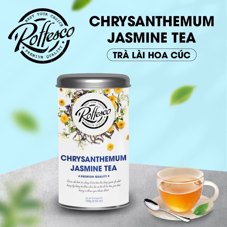 Trà Lài Hoa Cúc Organic ROFFESCO CHYSANTHEMUM JASMINE TEA Giúp Ngủ Ngon