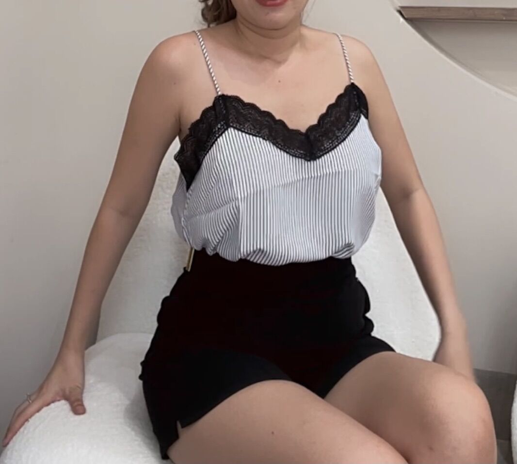 Áo mango auth 2 dây sọc sang chảnh sexy size s