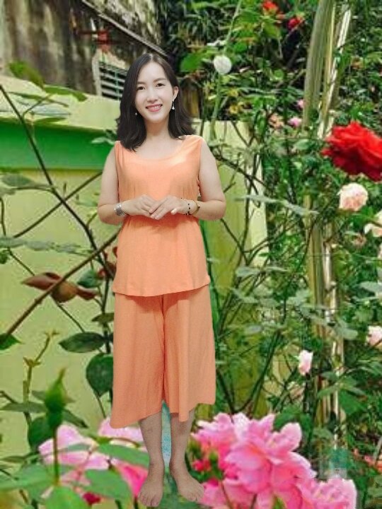 set bộ ống rộng  qua gối lửng