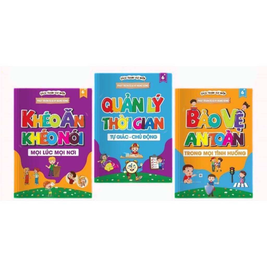 Combo 3q Khéo ăn khéo nói + Quản lý bản thân + Bảo vệ an toàn dành cho trẻ từ 4-14 tuổi