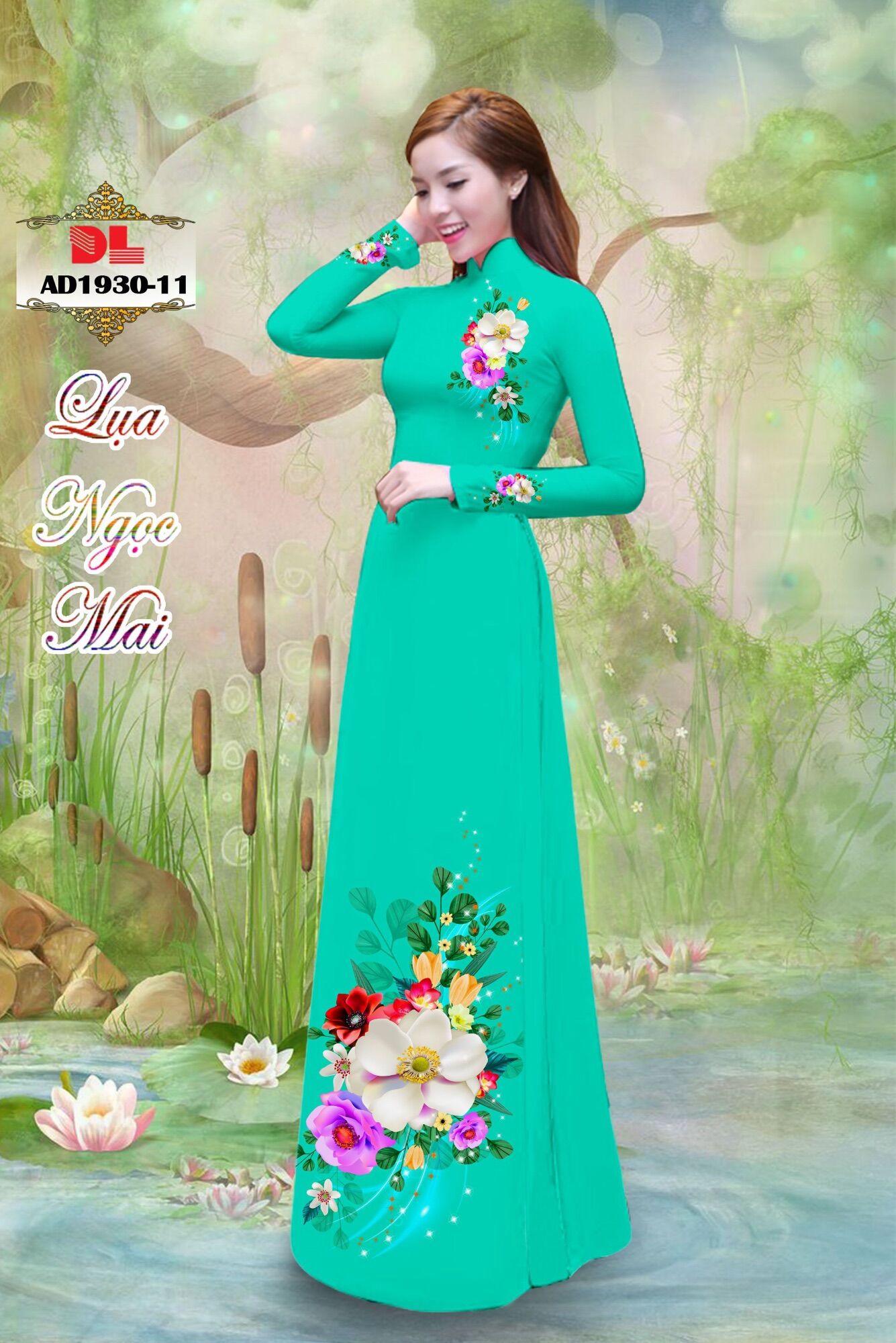 Vải áo dài in hoa