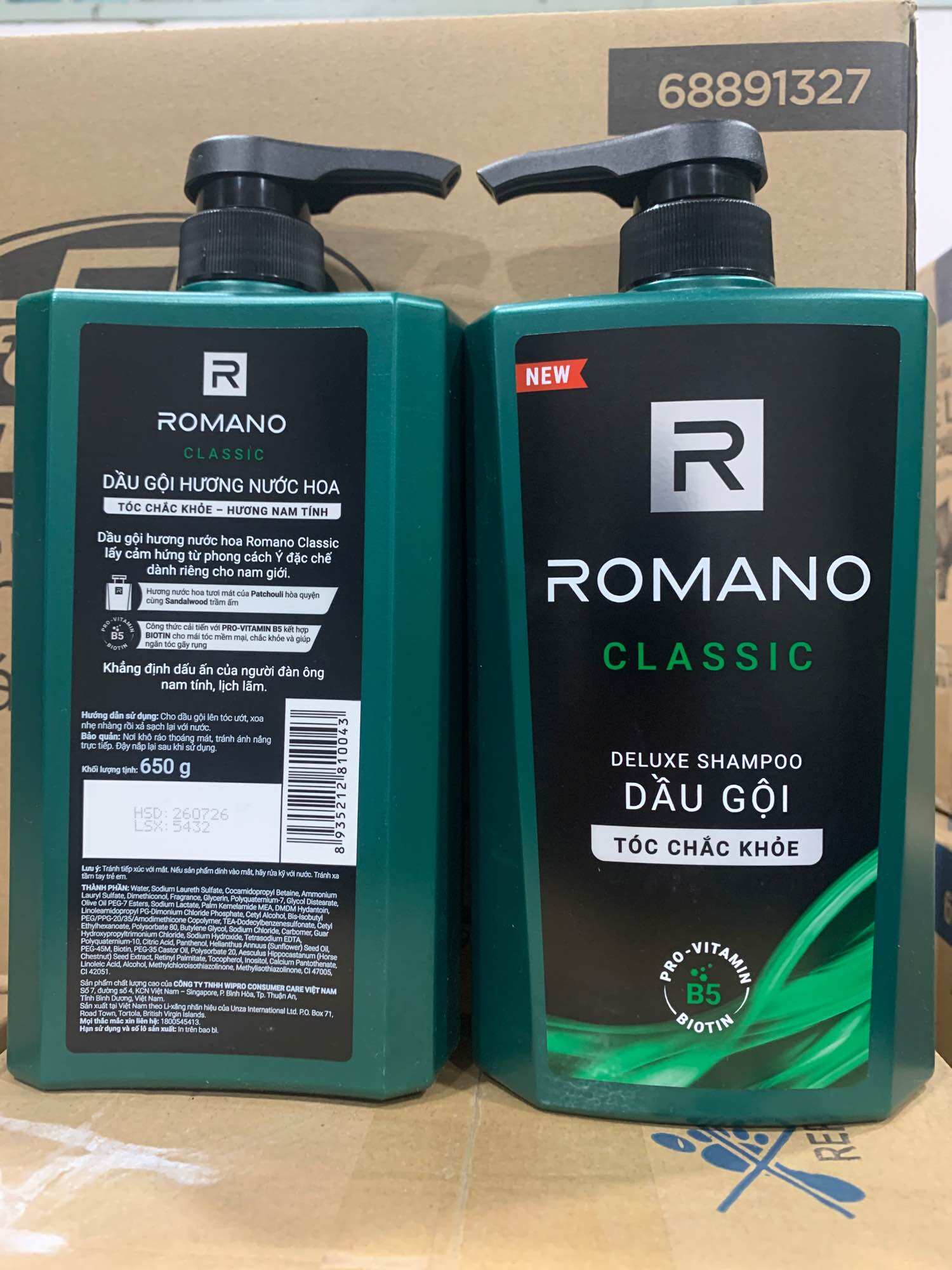 Dầu gội Romano Classic 650g