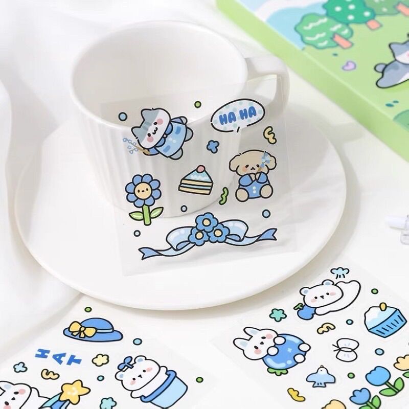 Sticker hộp 100 tấm cute Forest