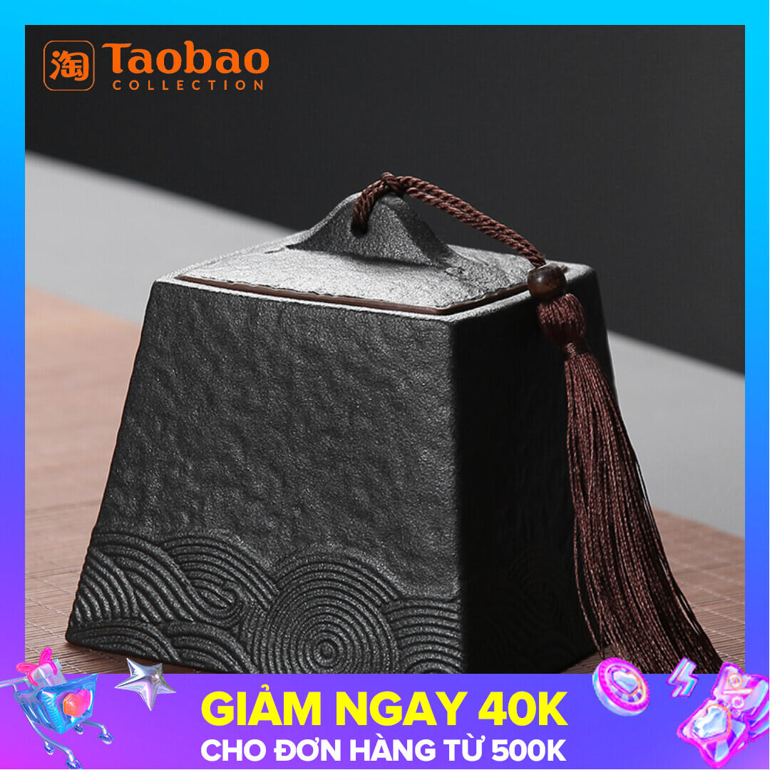 Hộp Trà Phong Cách Trung Quốc Hộp Kín Gốm Sứ Hộp Lưu Trữ Hộp Đựng Trà Đóng