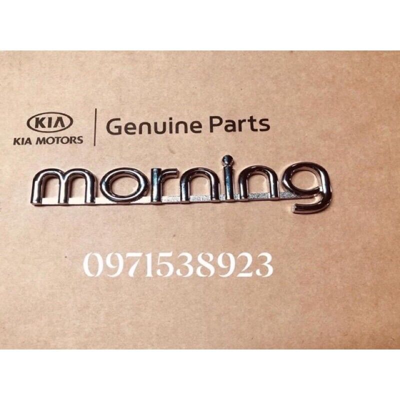 logo chữ morning dán đuôi xe đời 2004-2011