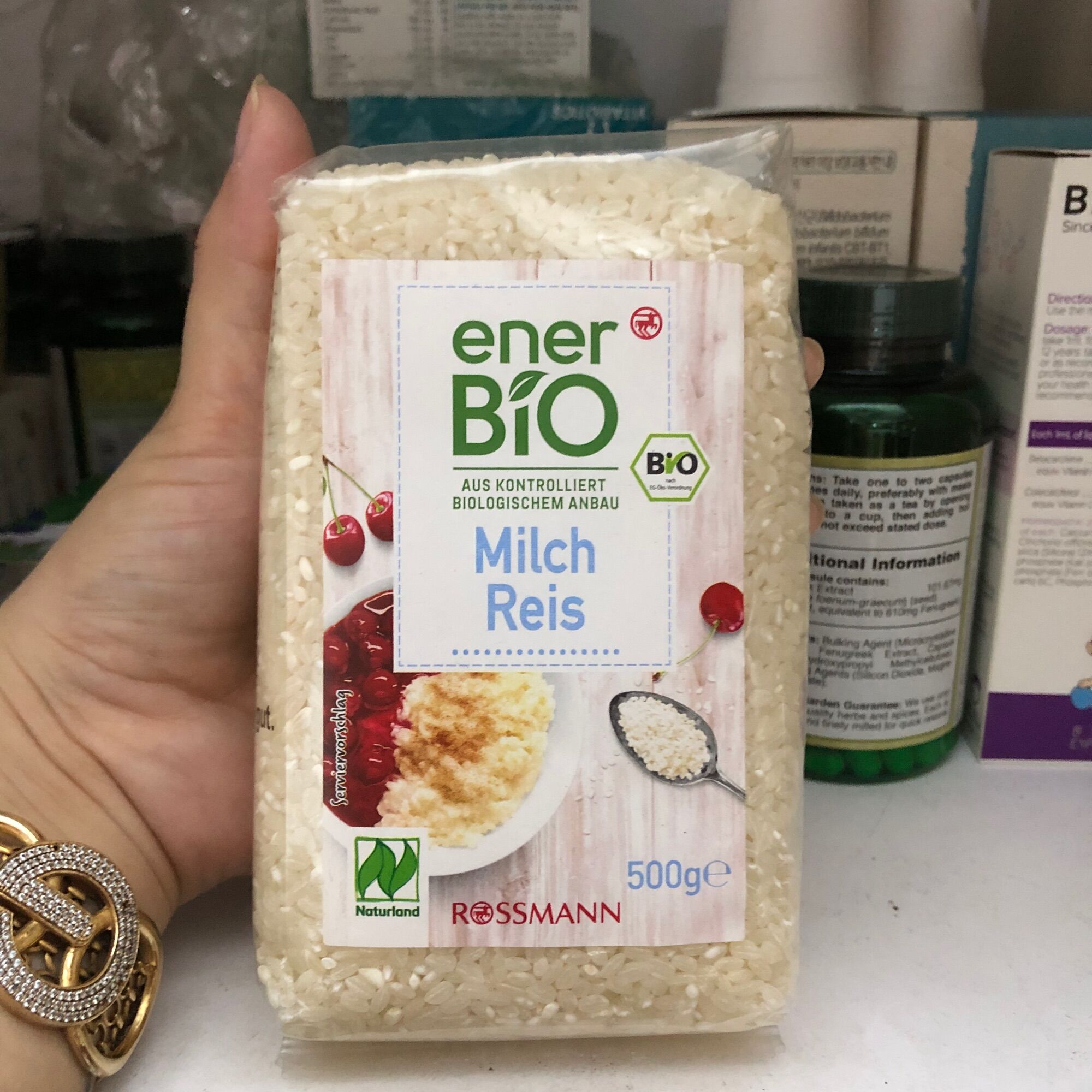 Gạo sữa hữu cơ ener bio 500g date 2022