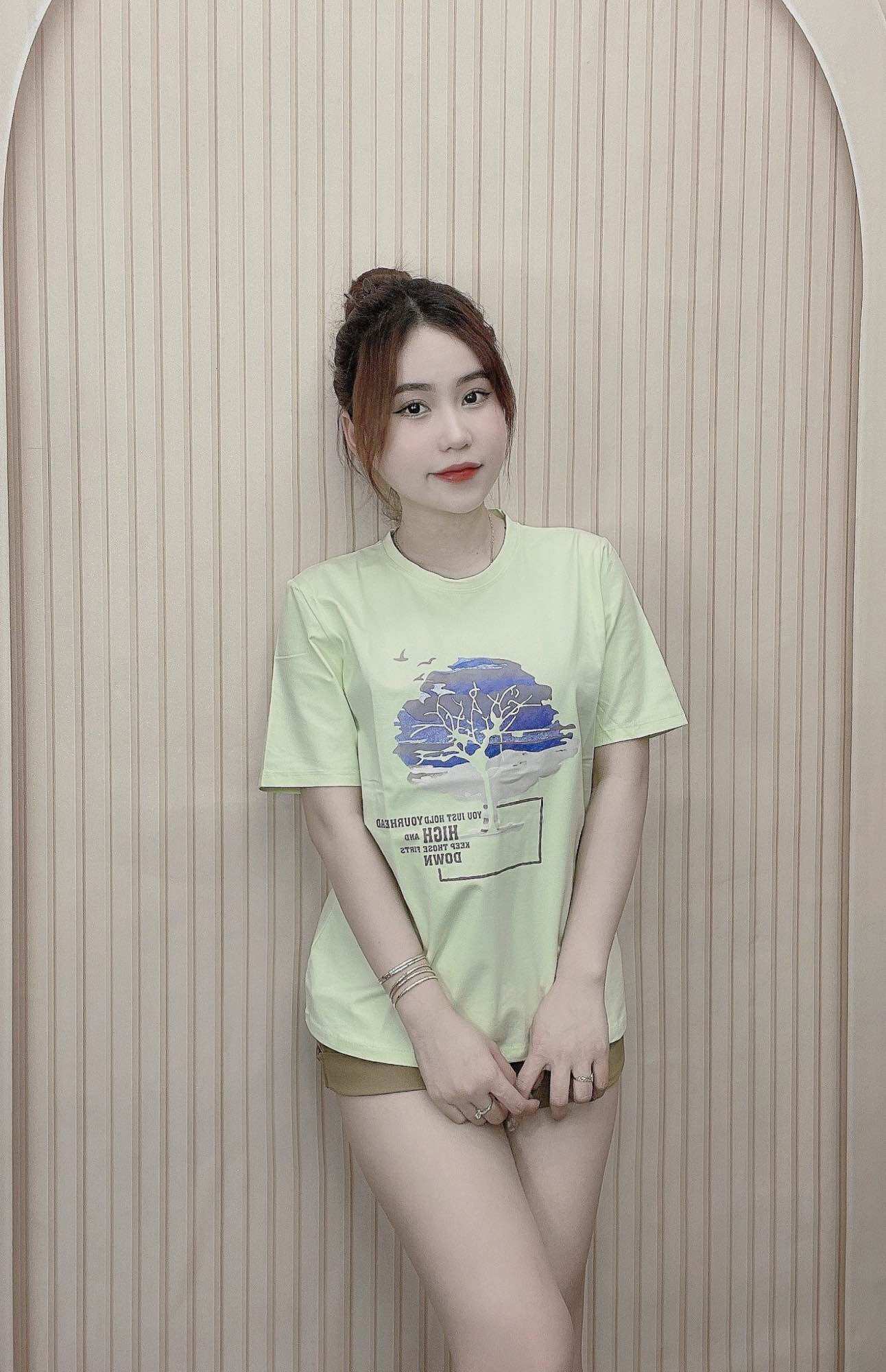 Áo thun nữ, chất thun thái, áo cotton form vừa