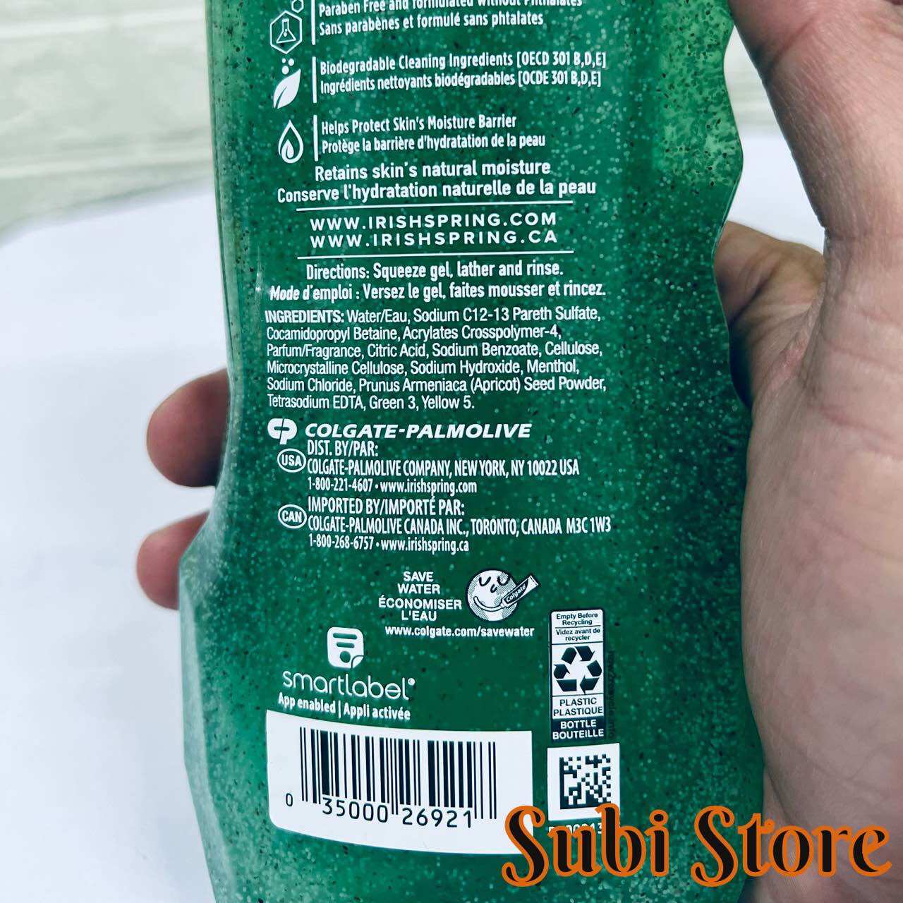 SỮA TẮM GỘI CHO NAM IRISH SPRING MỸ 532ml