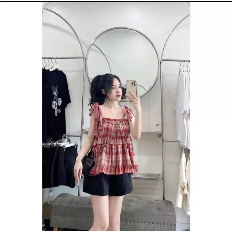 Áo hai giây tầng siêu xinh caro xịn lắm nha b700