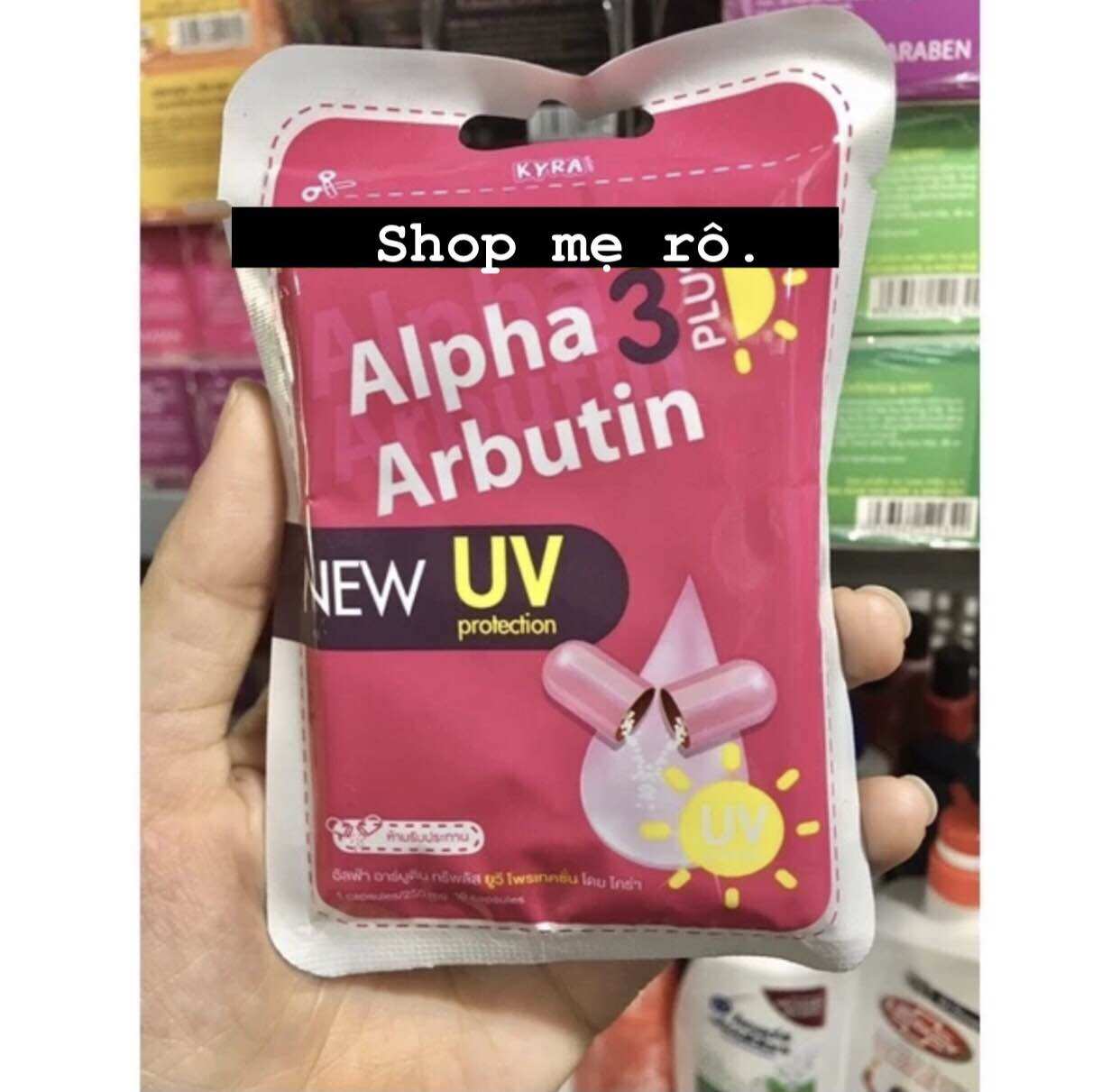 Vĩ 10 viên alpha arbutin kích trắng da chuẩn Thái Lan