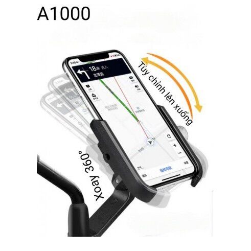 Giá đỡ điện thoại gắn xe máy chất liệu hợp kim A1000