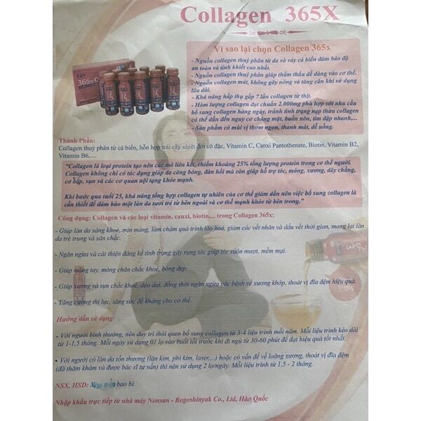 Collagen 365X    10 chai