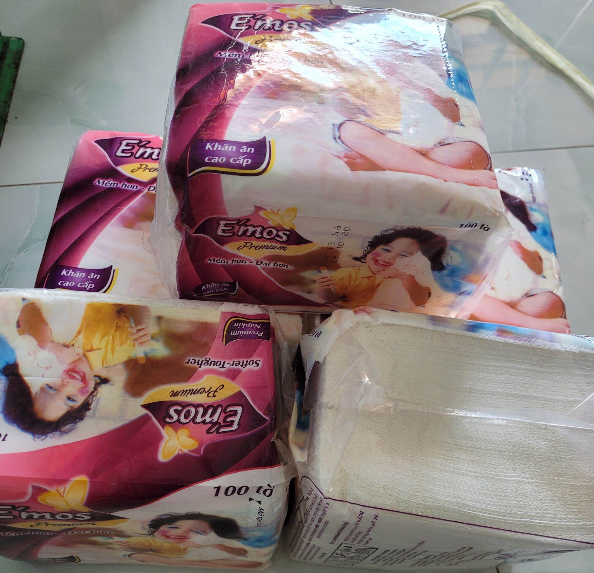 [Combo] 5 Gói giấy Vuông Emos loại lớn