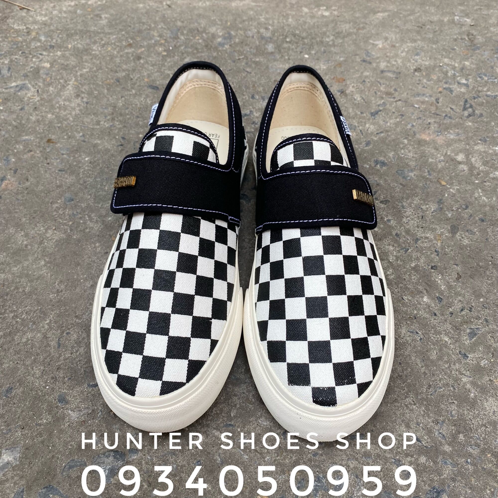 GIÀY VANS SLIPON CARO ĐEN TRẮNG
