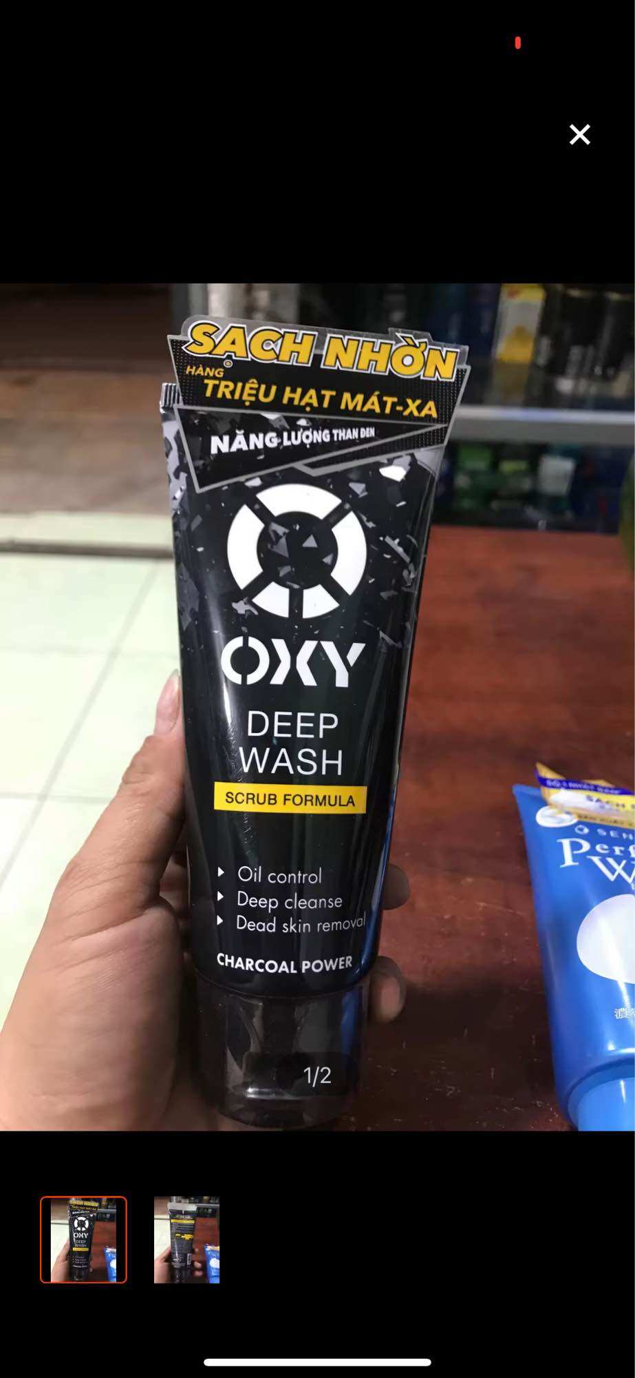 Sữa rửa mặt Oxy deep wash chai 100g combo 2 chai