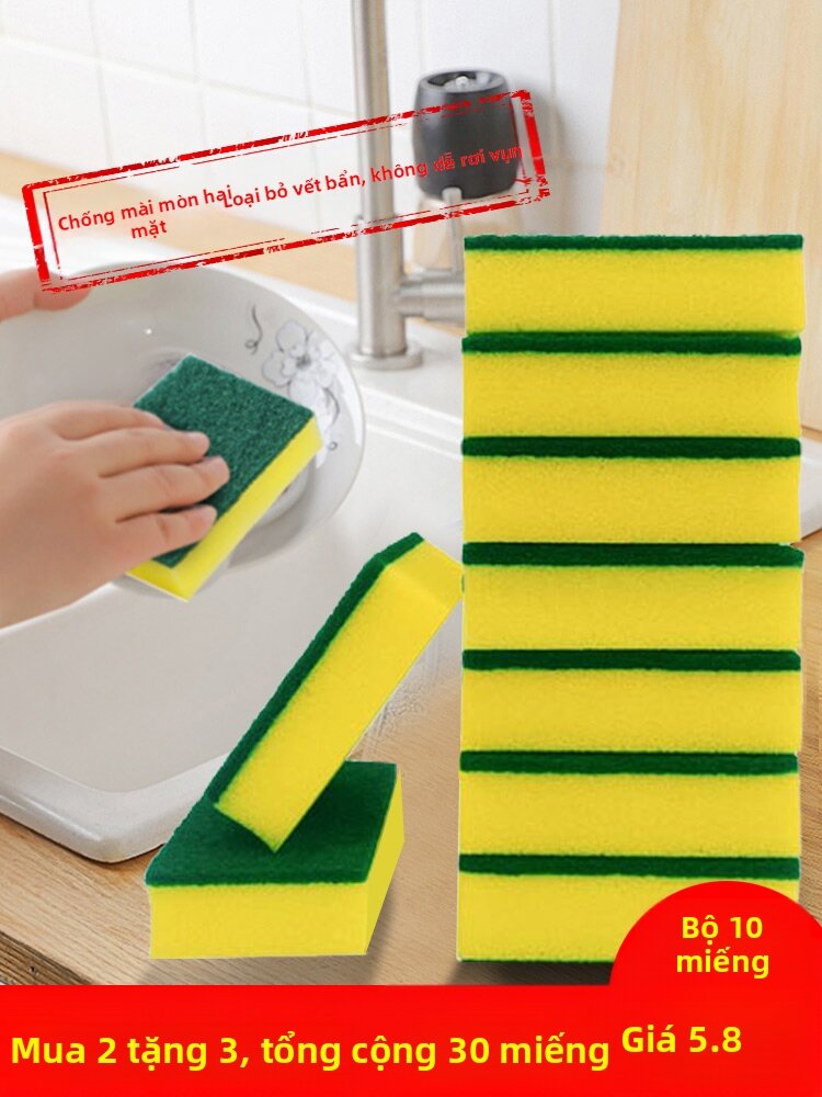 CLEAN WORLD | Durable Cleaning Sponge Scrubbing Cloth for Dishwashing