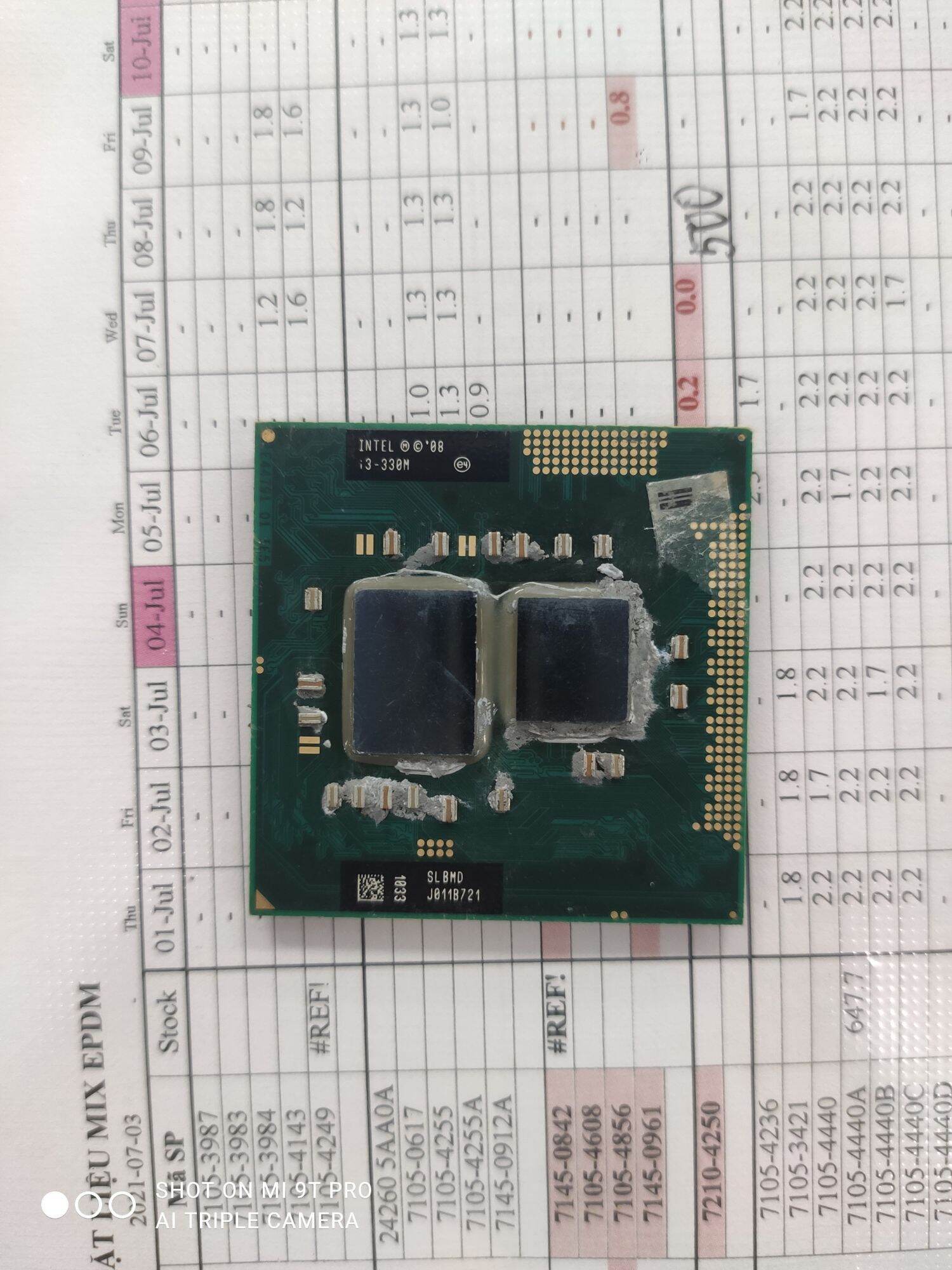 Bảng giá CPU i3 330M Phong Vũ