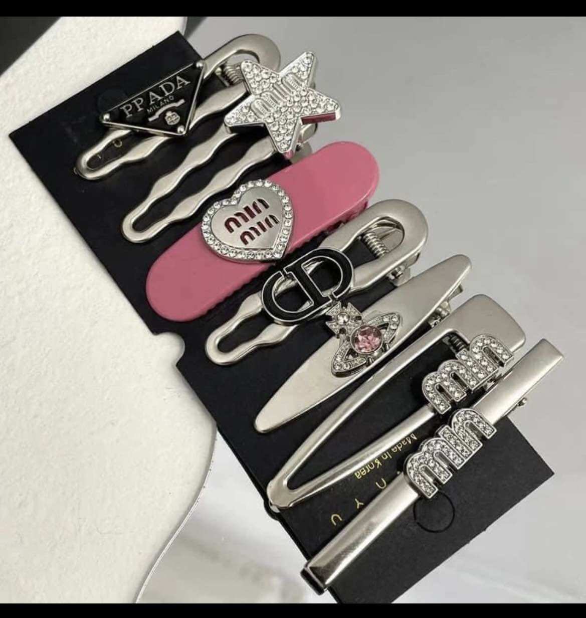 Set 7 kẹp tóc mái kim loại Min Min trendy sang chảnh phong cách Hàn Quốc