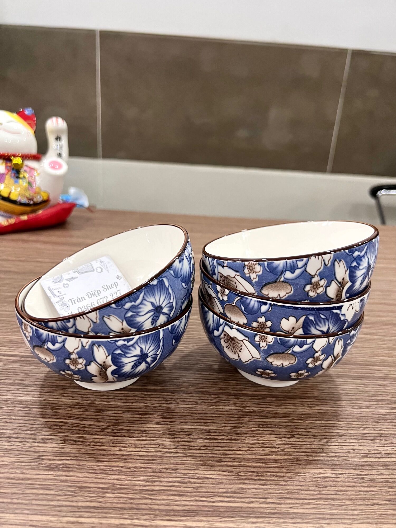 Combo 10 chén sứ hoa văn sang trọng