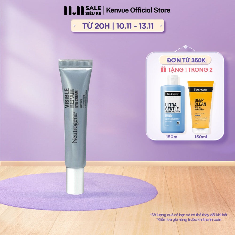 Kem mắt Retinol Chống Lão Hóa Giảm Nhăn Neutrogena Visible Repair Eye Cream (15g)