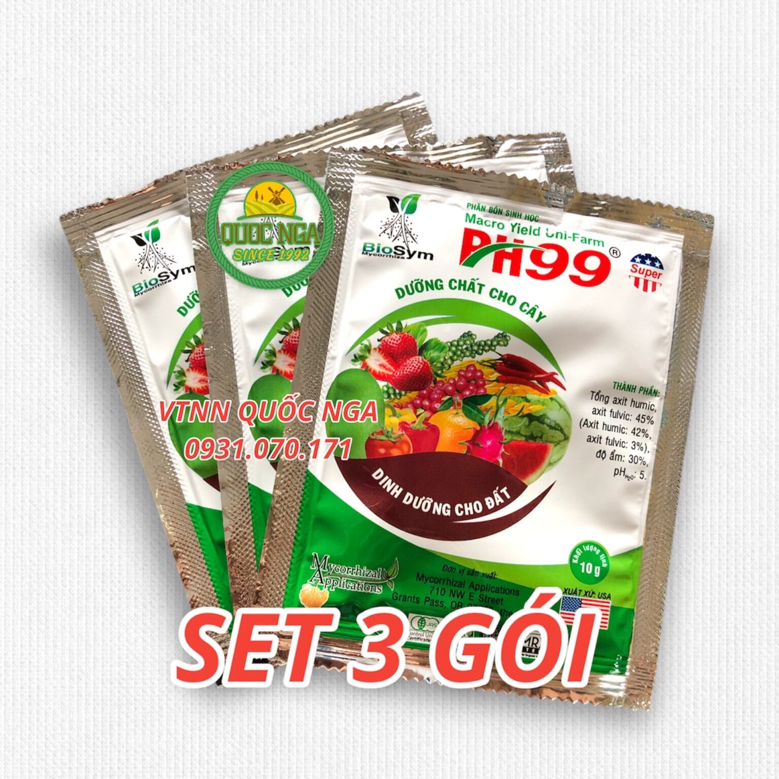 PHÂN BÓN LÁ HUMIC SINH HỌC PH-99 - DINH DƯỠNG CHO ĐẤT, DƯỠNG CHẤT CHO CÂY