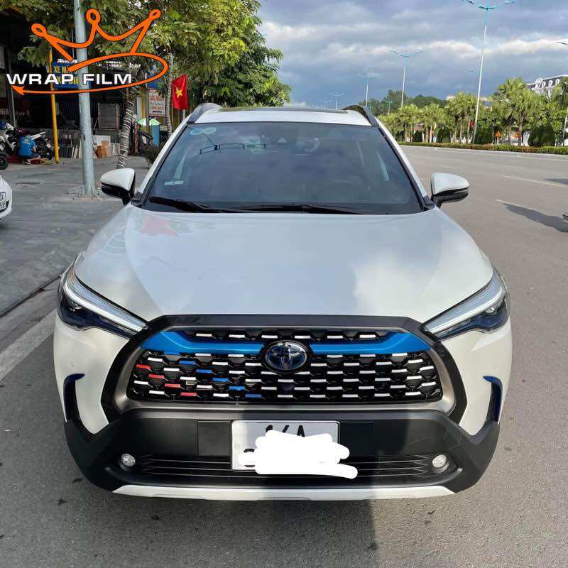 Decal phản quang dán mặt calang Toyota Cross