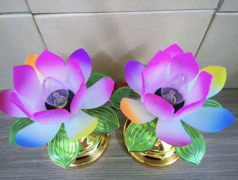 Cặp Đèn sen cắm điện đặt bàn thờ-Nhiều cỡ