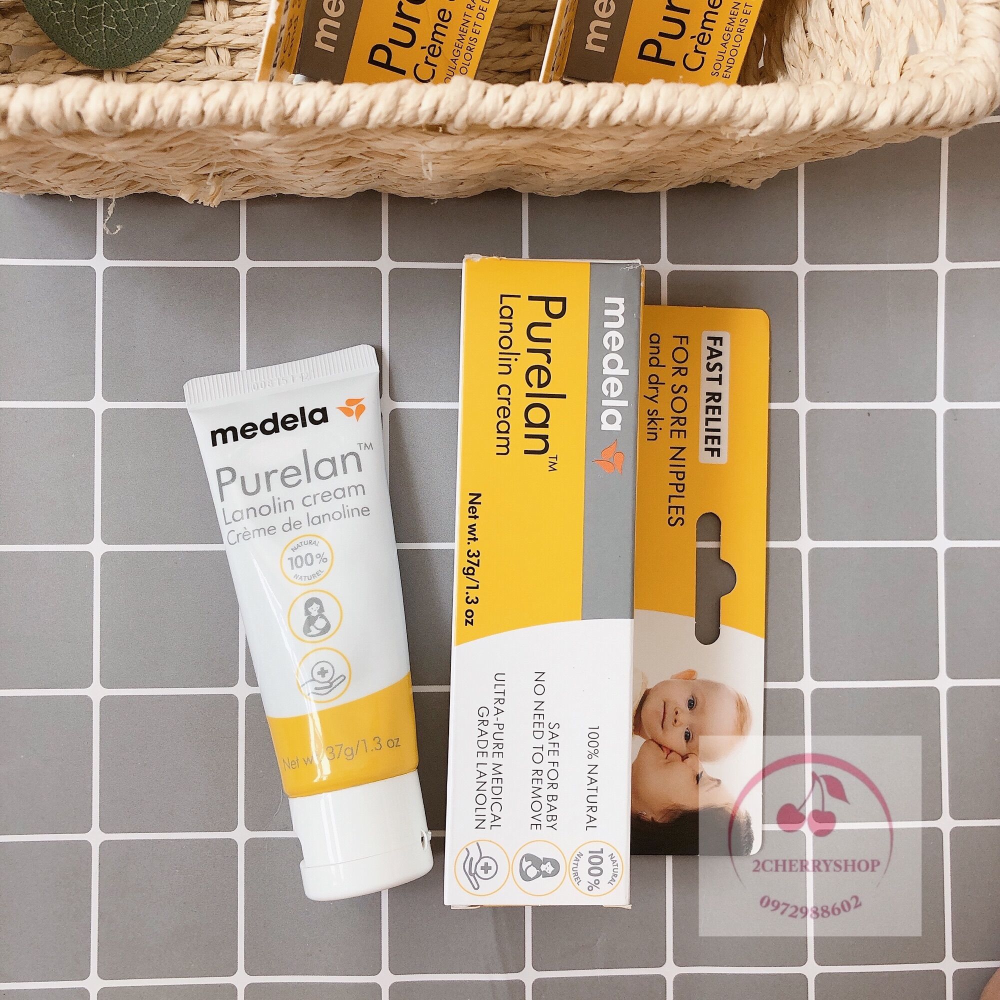 [Hàng Mỹ] Kem nứt ty Medela Purelan (37g) 2027