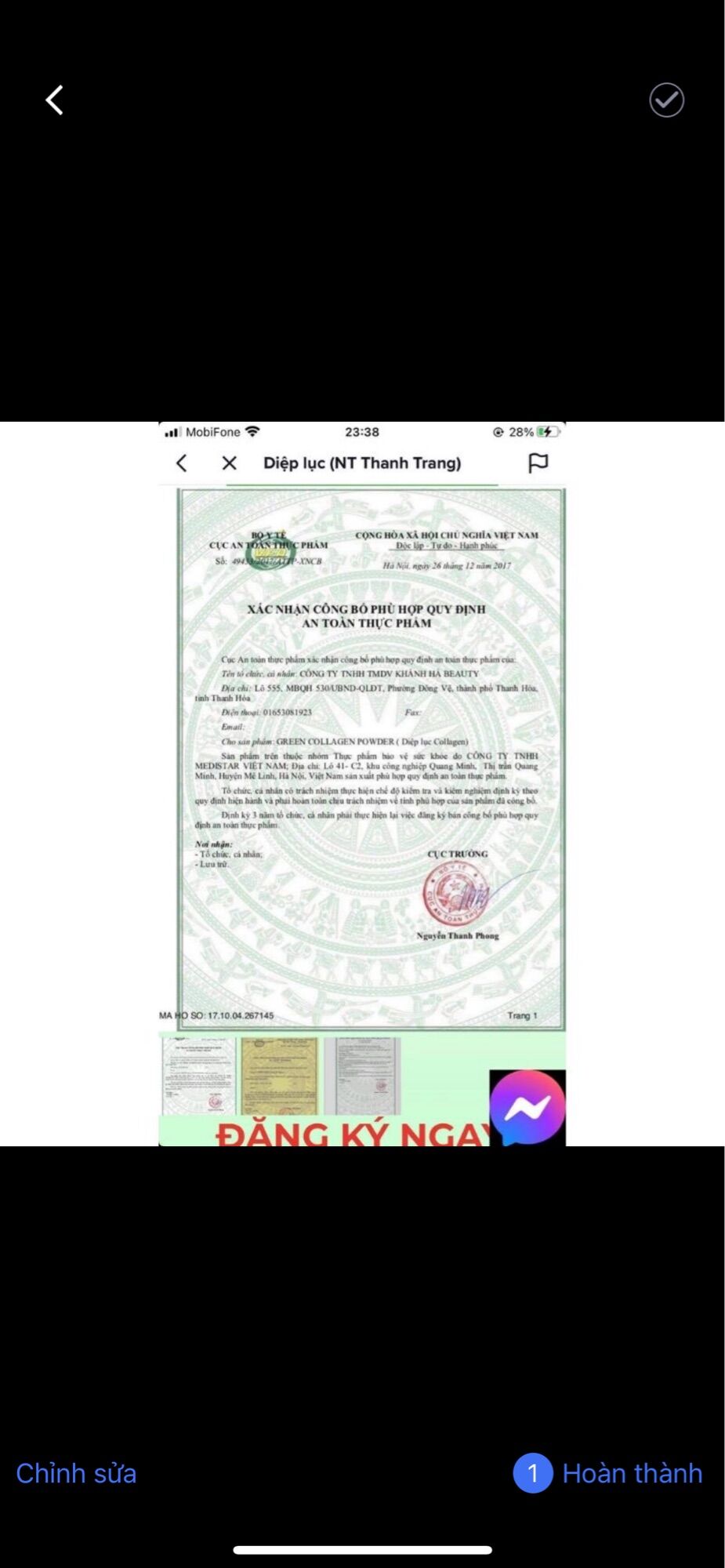 Diệp lục collagen gold 30 gói ( Creen Collagen Gold )