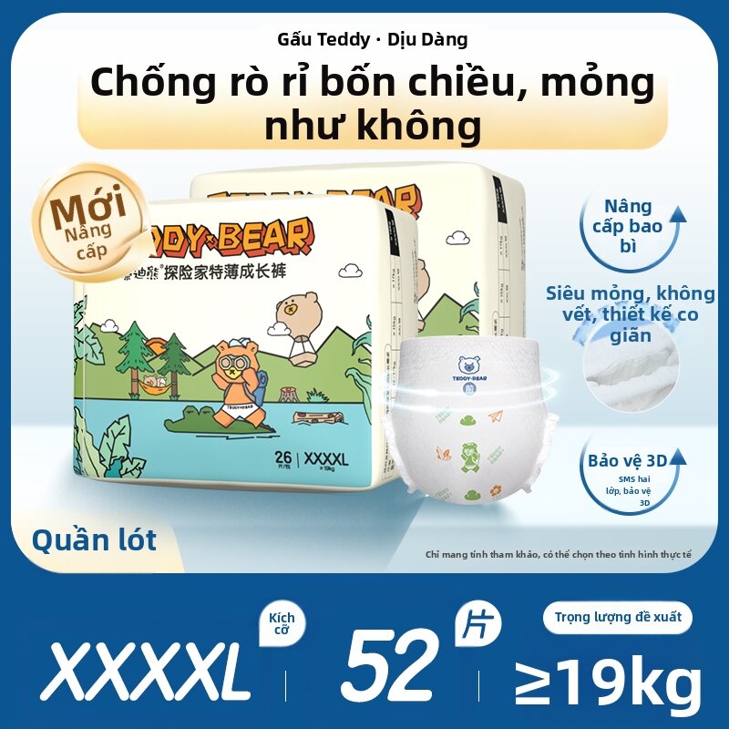 Teddy Bear | Ultra-thin Breathable Baby Diaper Pants - 7