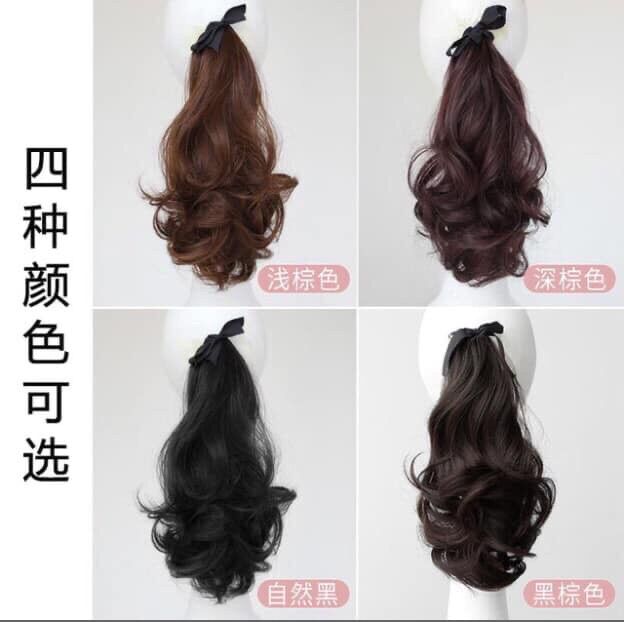 Tóc cột đuôi xoăn dài 25 cm
