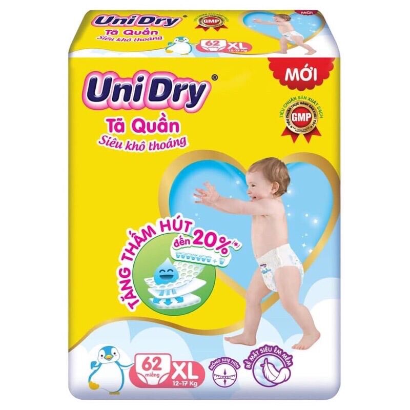 Tã quần UniDry đủ size M74 L68 XL60 XXL54mẫu mới