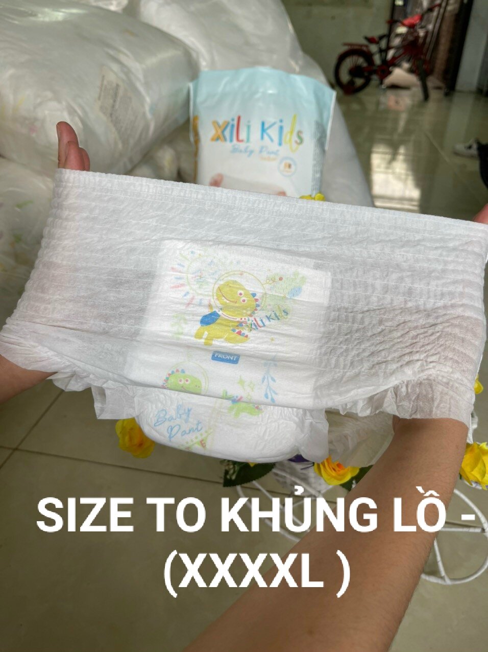 Bỉm quần xili kids 50 miếng size siêu to 4xl cho bé từ 25_30kg
