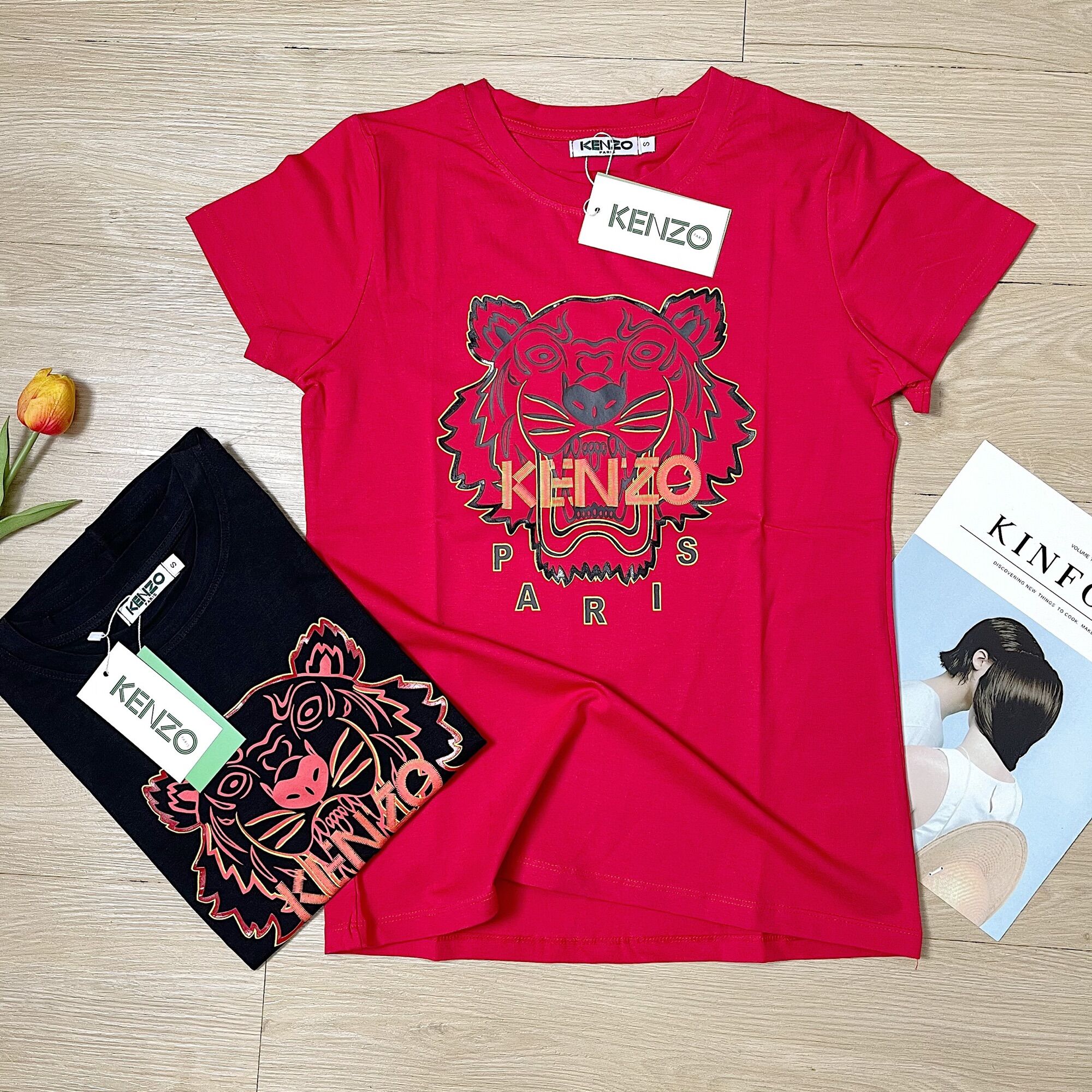 Áo thun KENZO hoạ tiết đầu hổ