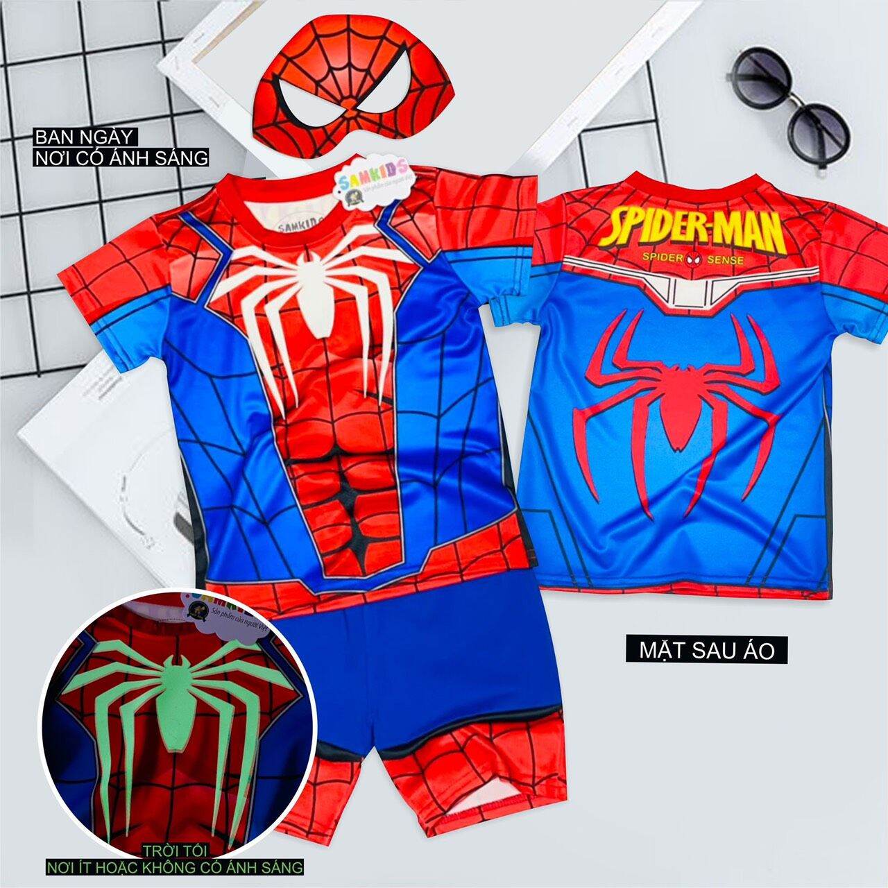 Bộ siêu anh hùng spiderman, người nhện lửng dạ quang
